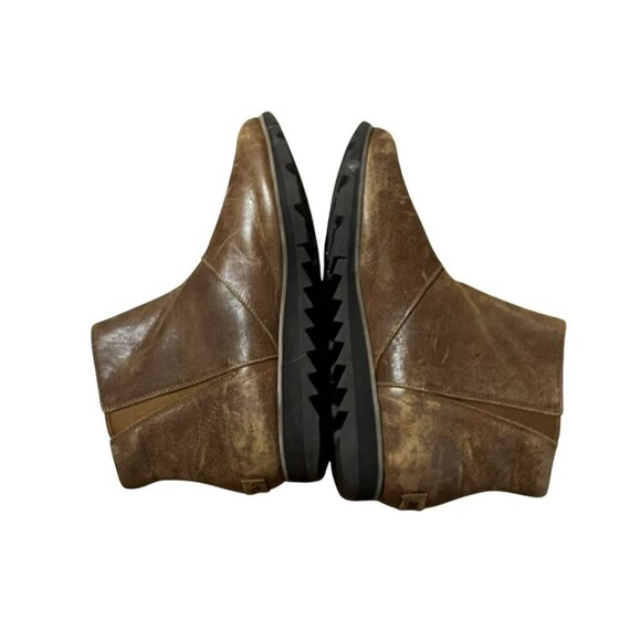 Sorel Womens Brown Waterproof Leather Ankle Boots With Side Zippers - Size 10 - Picture 10 of 12